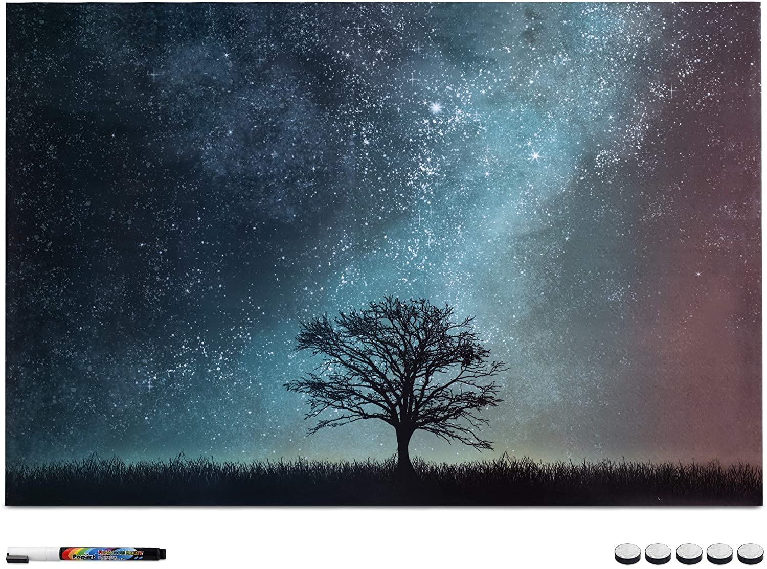 Navaris Μαγνητικός Πίνακας - 90 x 60cm - Design Starry Sky and Tree - 49997.07