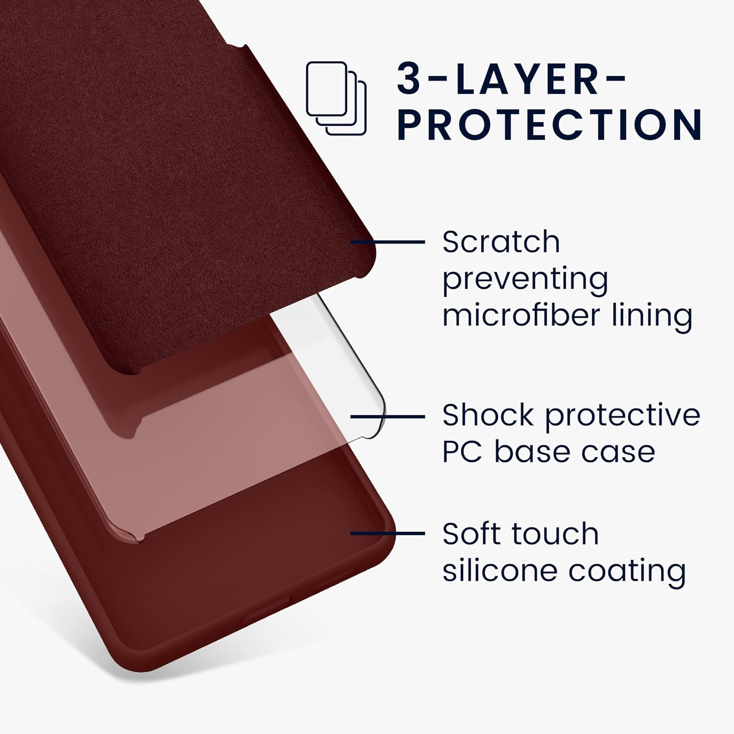 KW iPhone 15 Pro Θήκη Σιλικόνης Rubberized TPU - Tawny Red