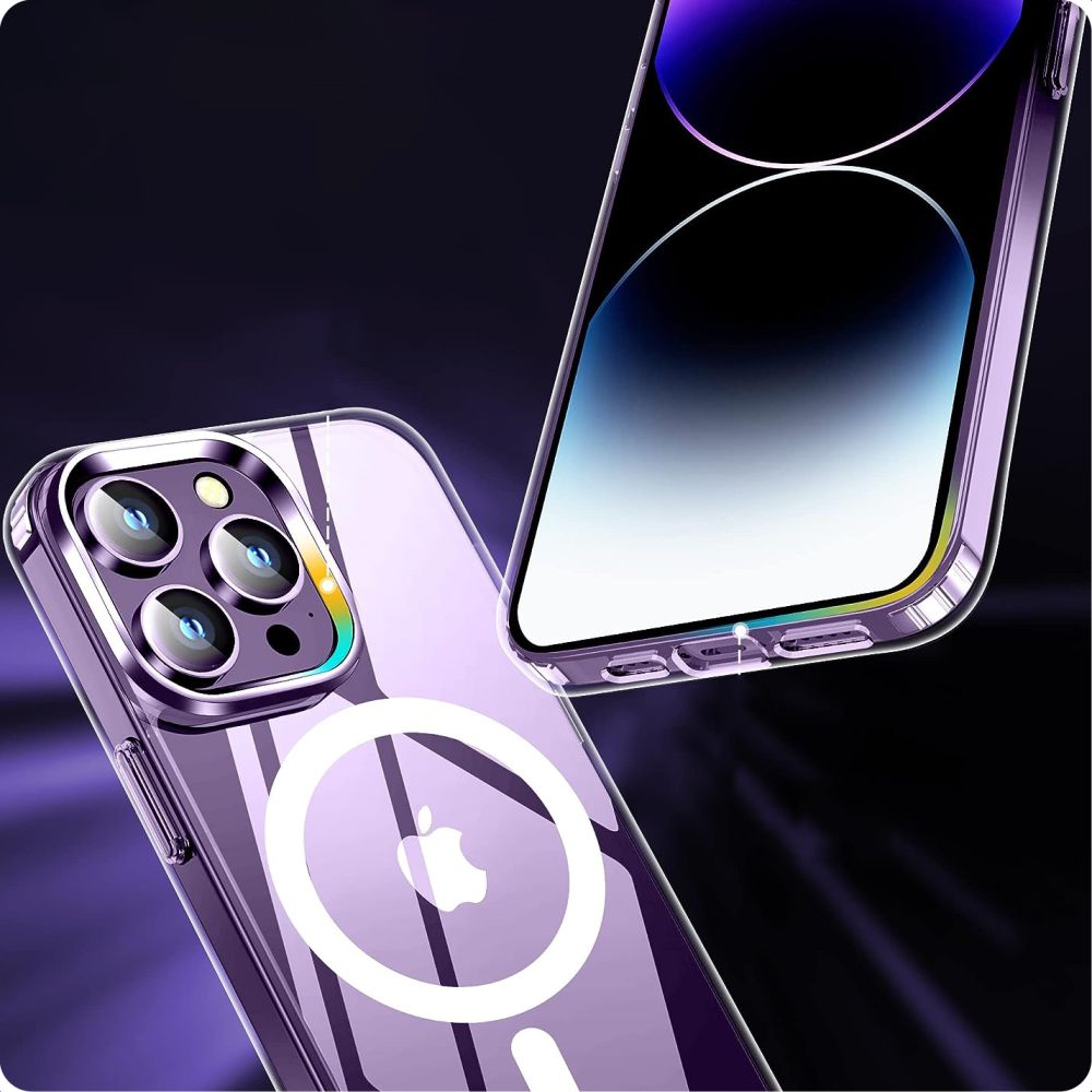 Tech - Protect iPhone 15 Pro Max Flexair Hybrid MagSafe Σκληρή Θήκη με Πλαίσιο Σιλικόνης και MagSafe - Διάφανη