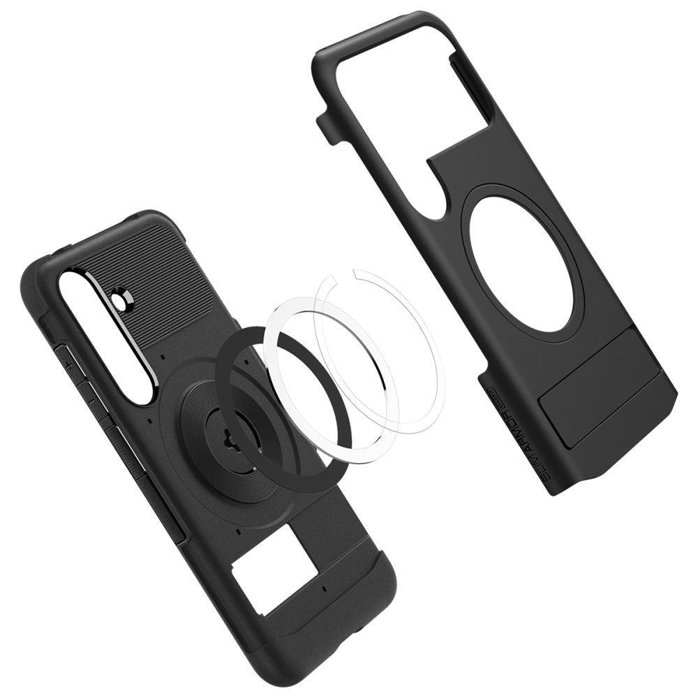 Spigen Samsung Galaxy S25 Slim Armor Mag Σκληρή Θήκη με Stand και MagSafe - Black