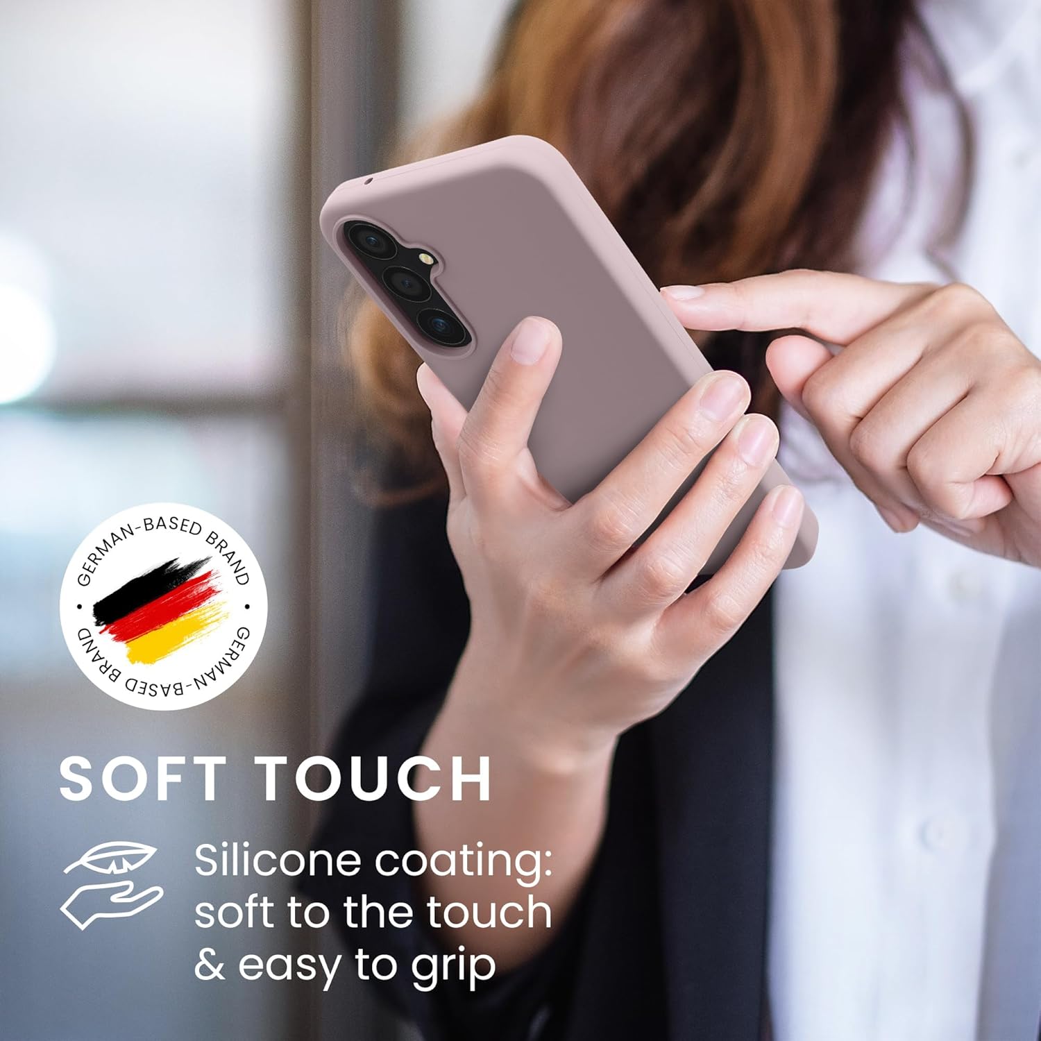 KW Samsung Galaxy A55 5G Θήκη Σιλικόνης Rubberized TPU - Purple Cloud