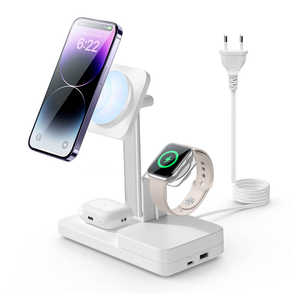 ESR Premium 5in1 HaloLock Ασύρματος Μαγνητικός Φορτιστής MagSafe 65W - White