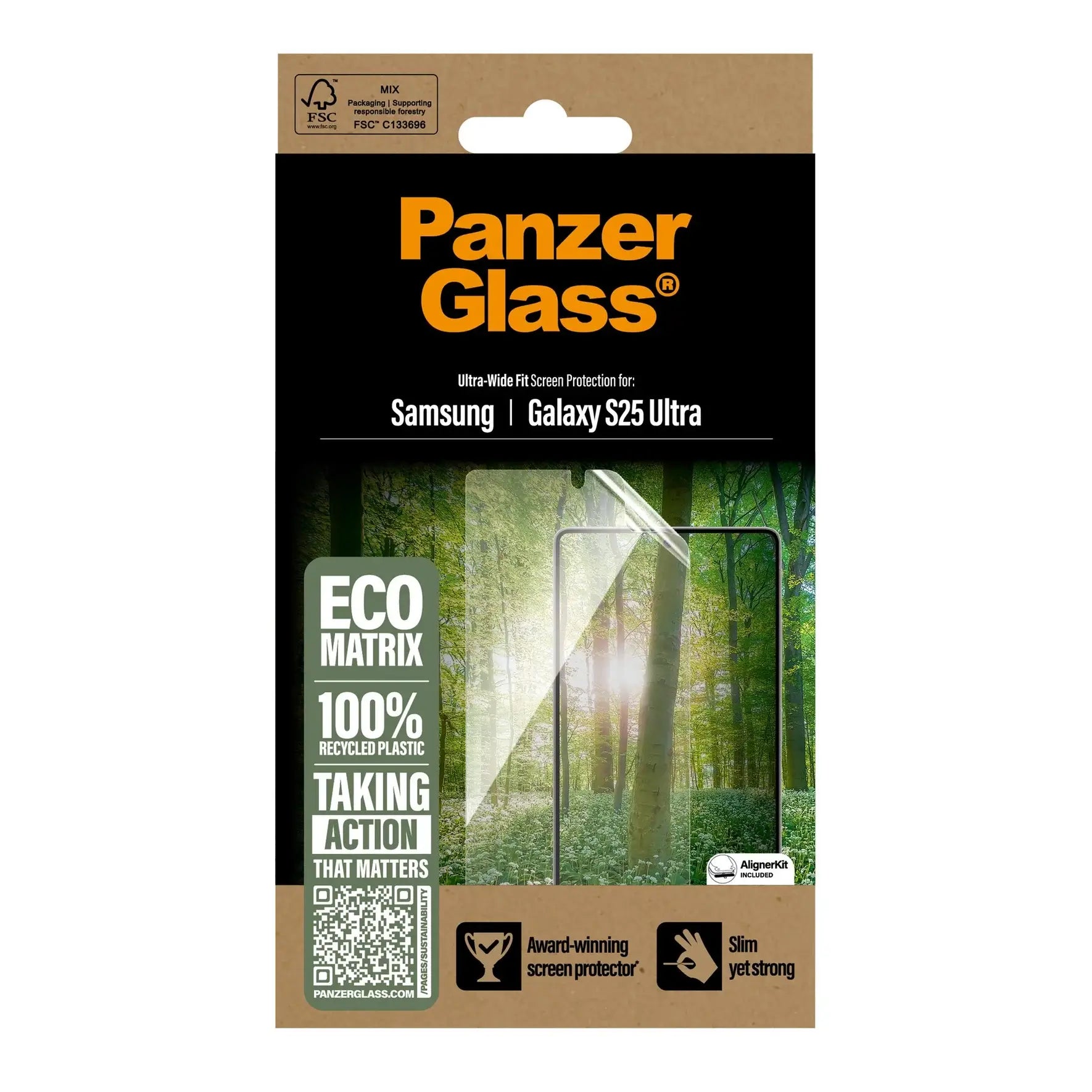 PanzerGlass Samsung Galaxy S25 Ultra Eco Matrix Ultra - Wide Fit Προστατευτική Mεμβράνη Οθόνης - Διάφανη / Black