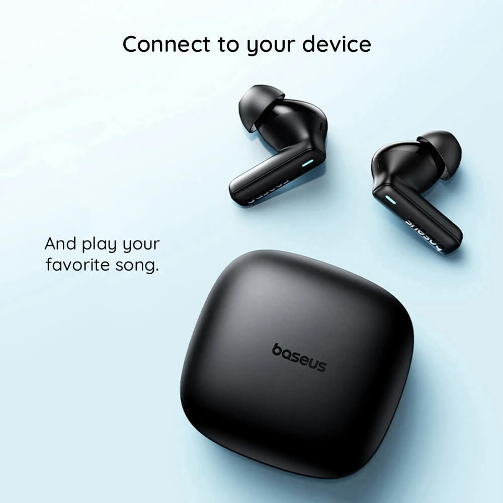 Baseus Bowie E19 - TWS Bluetooth 5.3 - Ασύρματα ακουστικά για Κλήσεις / Μουσική - Black