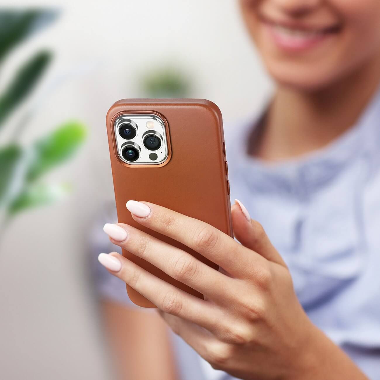 Dux Ducis iPhone 14 Pro Max Naples Leather Case Θήκη με Επένδυση Γνήσιου Δέρματος και MagSafe - Brown