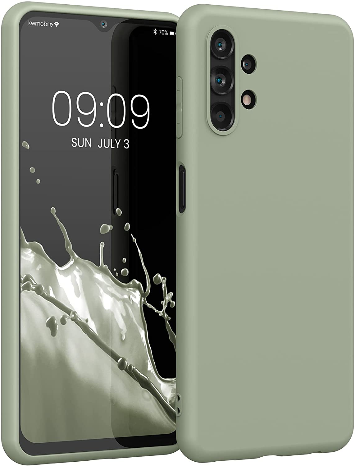 KW Samsung Galaxy A13 4G Θήκη Σιλικόνης TPU - Grey Green - 57805.172