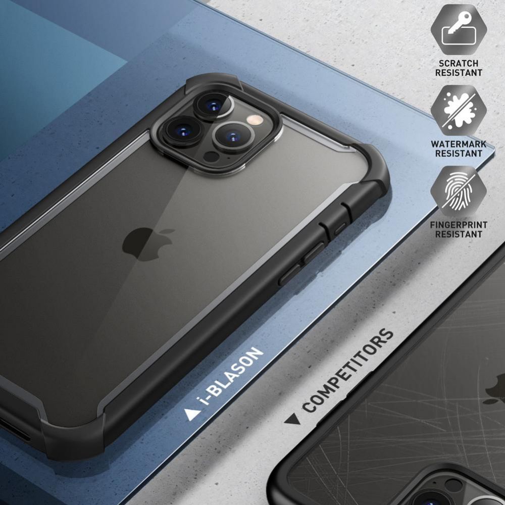 i - Blason iPhone 13 Pro Ares Σκληρή Θήκη με Πλαίσιο Σιλικόνης και Προστασία Οθόνης - Black
