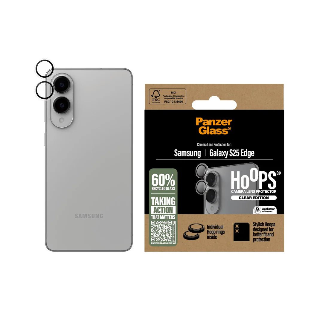 PanzerGlass Samsung Galaxy S25 Edge Hoops Camera Lens Protector Αντιχαρακτικό Γυαλί για την Κάμερα - Διάφανο