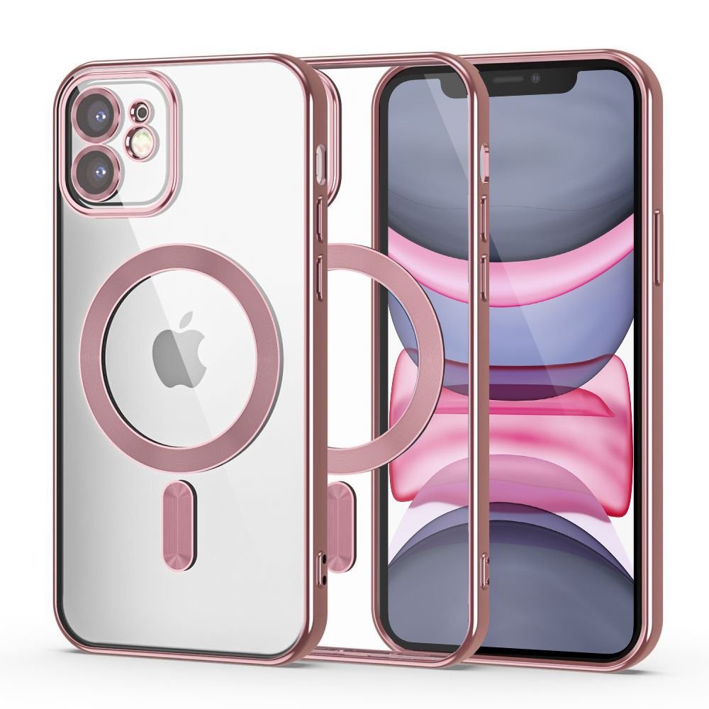 Tech - Protect iPhone 11 Magshine Θήκη Σιλικόνης TPU με Magsafe - Διάφανη / Rose Gold