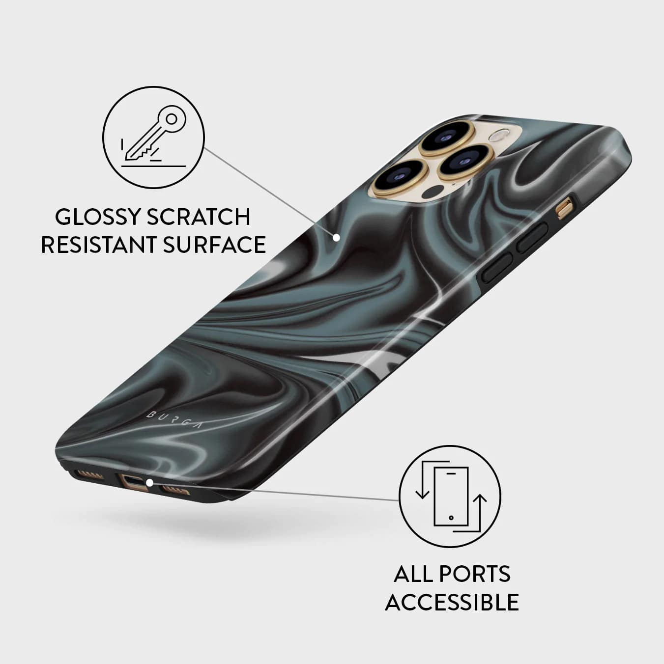 Burga iPhone 13 Pro Max Fashion Tough Σκληρή Θήκη - Lightning Strike