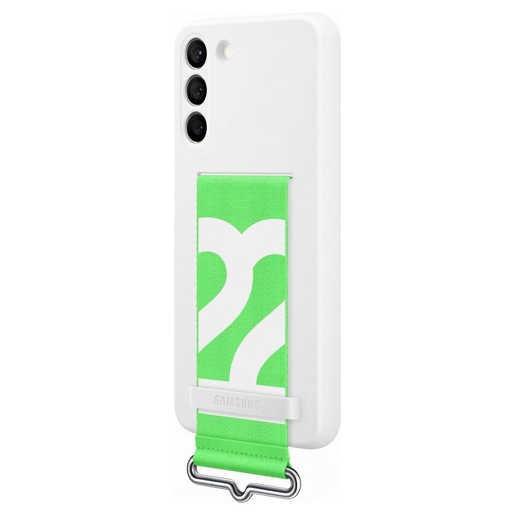 Samsung Silicone Strap Cover Samsung Galaxy S22 Plus Θήκη Σιλικόνης - White / Green - EF - GS906TWEGWW