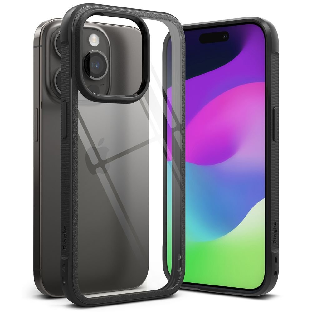 Ringke iPhone 15 Pro Max Fusion Bold Σκληρή Θήκη με Πλαίσιο Σιλικόνης - Black / Διάφανη