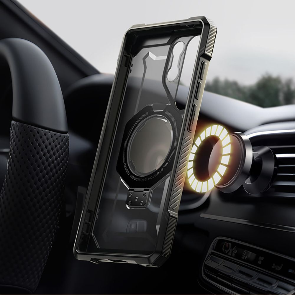 Supcase Samsung Galaxy S25 Ultra UB Grip Mag Σκληρή Θήκη με MagSafe και Stand - Black