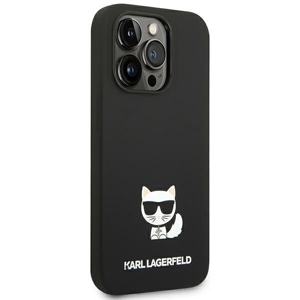 Karl Lagerfeld iPhone 14 Pro Silicone Choupette Body Θήκη Σιλικόνης - Black - KLHCP14LSLCTBK