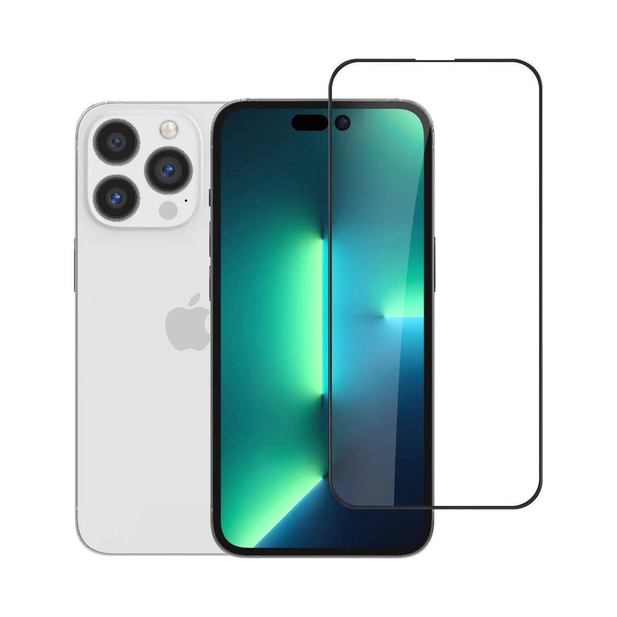 Tuniq iPhone 14 Pro - Προστασία Οθόνης - Full Screen 10D Αντιχαρακτικό Γυαλί Tempered Glass - Διάφανο / Μαύρο