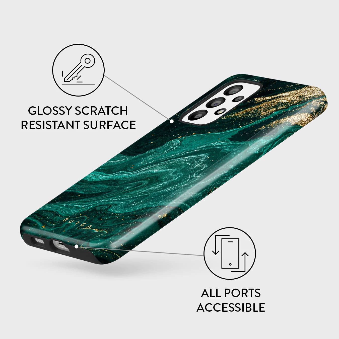 Burga Samsung Galaxy A53 5G Fashion Tough Σκληρή Θήκη - Emerald Pool