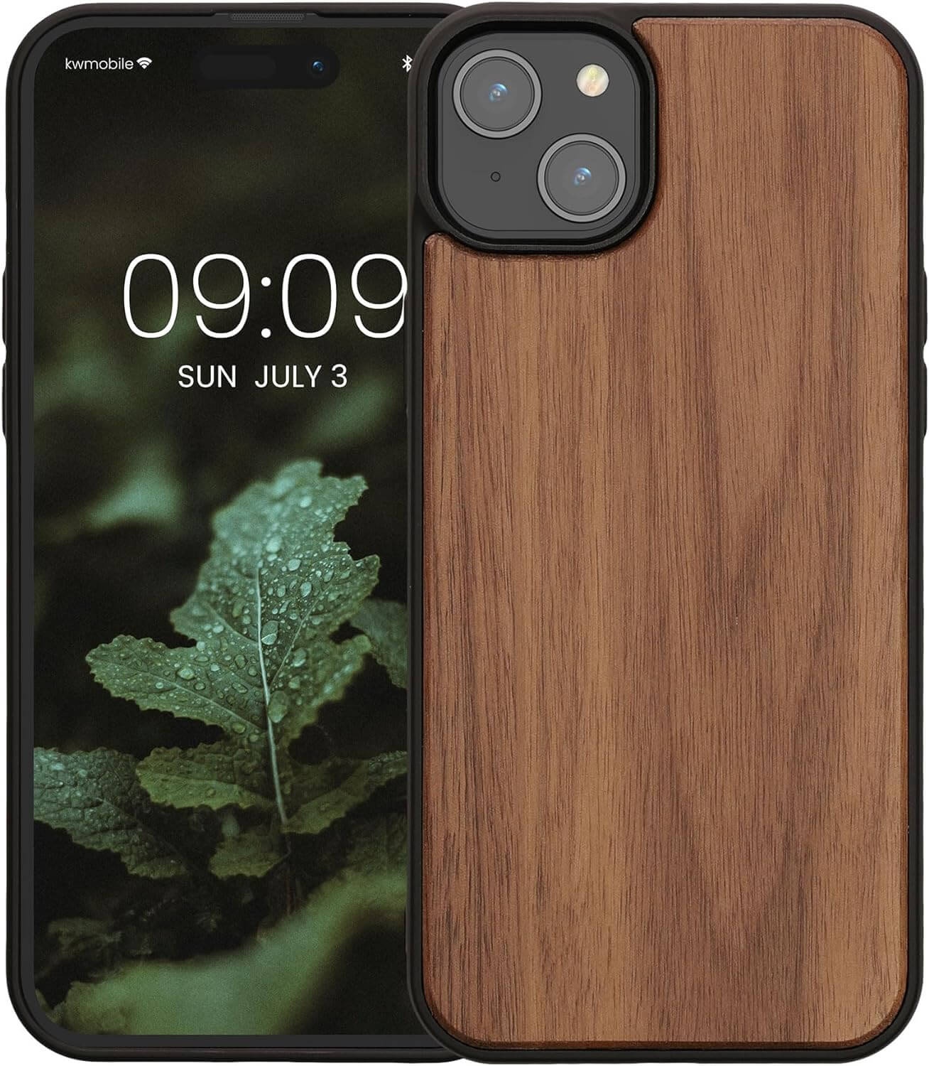 KW iPhone 15 Plus Θήκη από Φυσικό Ξύλο - Dark Brown - 62008.18