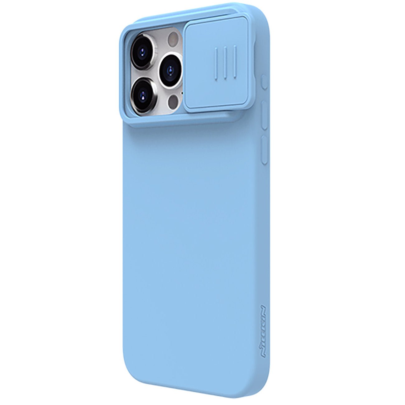 Nillkin iPhone 15 Pro CamShield Silky Θήκη Σιλικόνης με Κάλυμμα για την Κάμερα - Blue