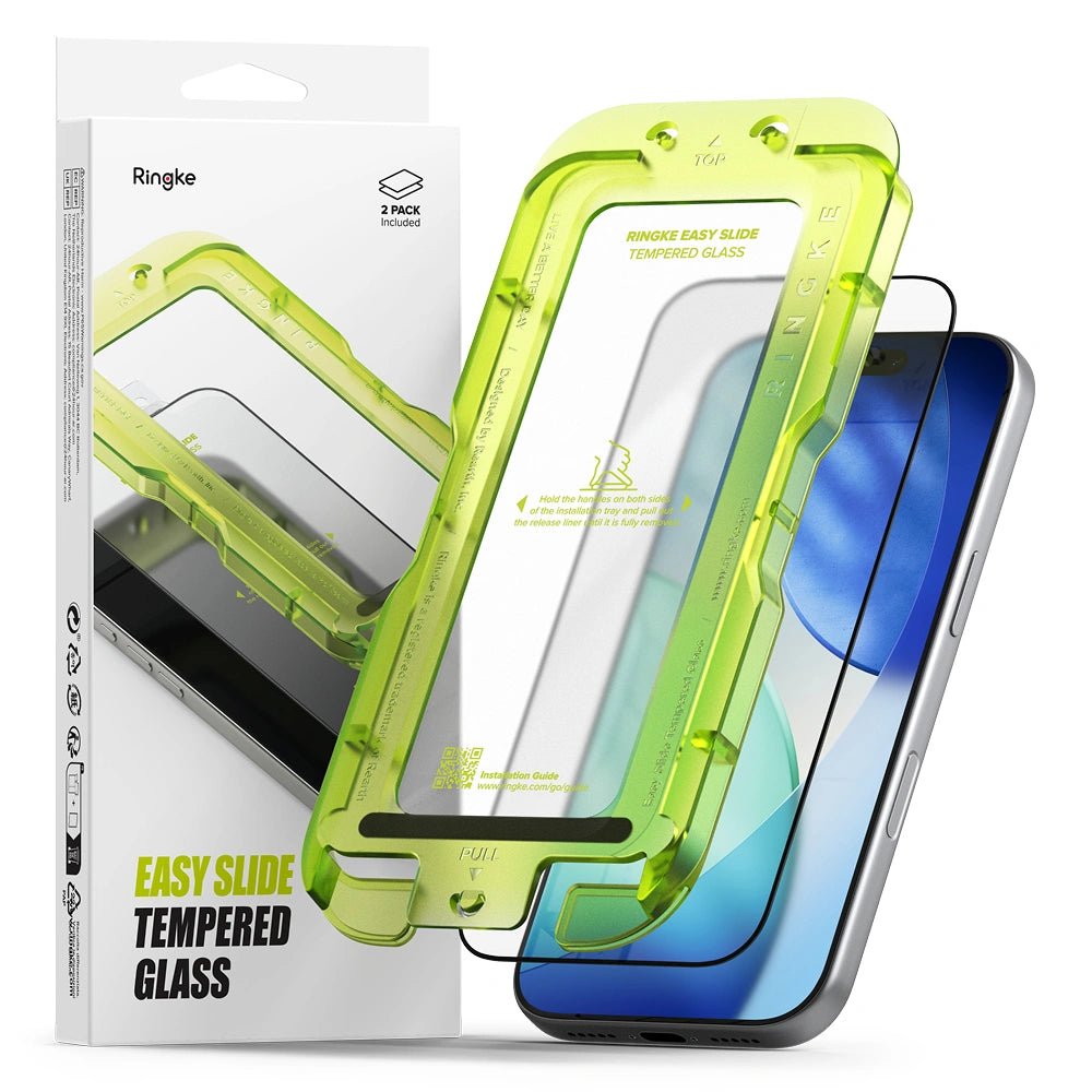 Ringke iPhone 17 Pro Max - Easy Slide - Case Friendly Αντιχαρακτικό Γυαλί Οθόνης - 2 Τεμάχια - Black