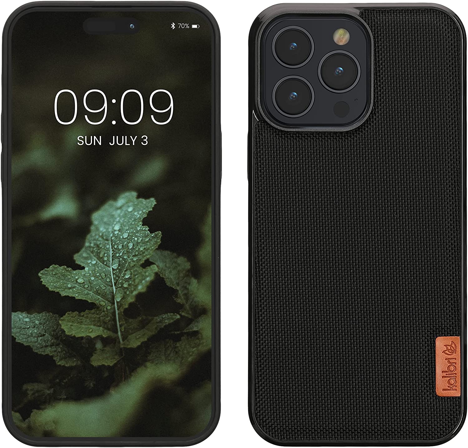 Kalibri iPhone 14 Pro Max Nylon Fiber Σκληρή Θήκη με Πλαίσιο Σιλικόνης - Black - 60536.01