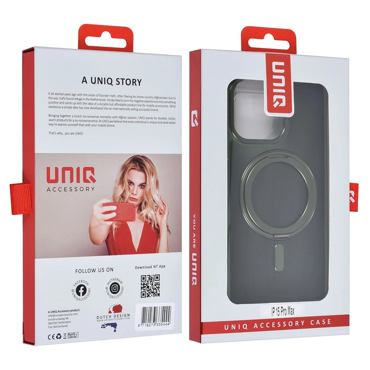 Tuniq iPhone 15 Pro Max - Σκληρή MagSafe Θήκη με Περιστρεφόμενο Δαχτυλίδι Συγκράτησης - Πράσινο