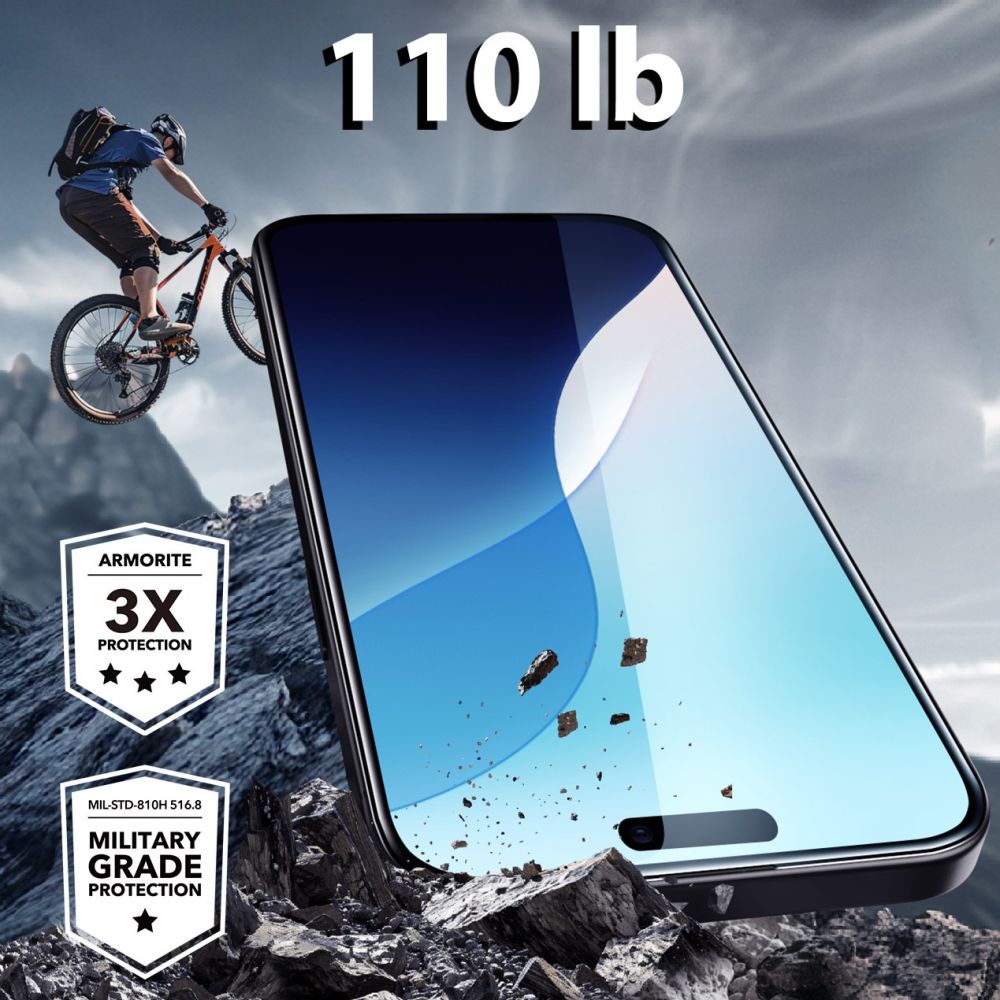 ESR iPhone 16 Armorite 2.5D 9H Full Screen Tempered Glass Αντιχαρακτικό Γυαλί Οθόνης - Black