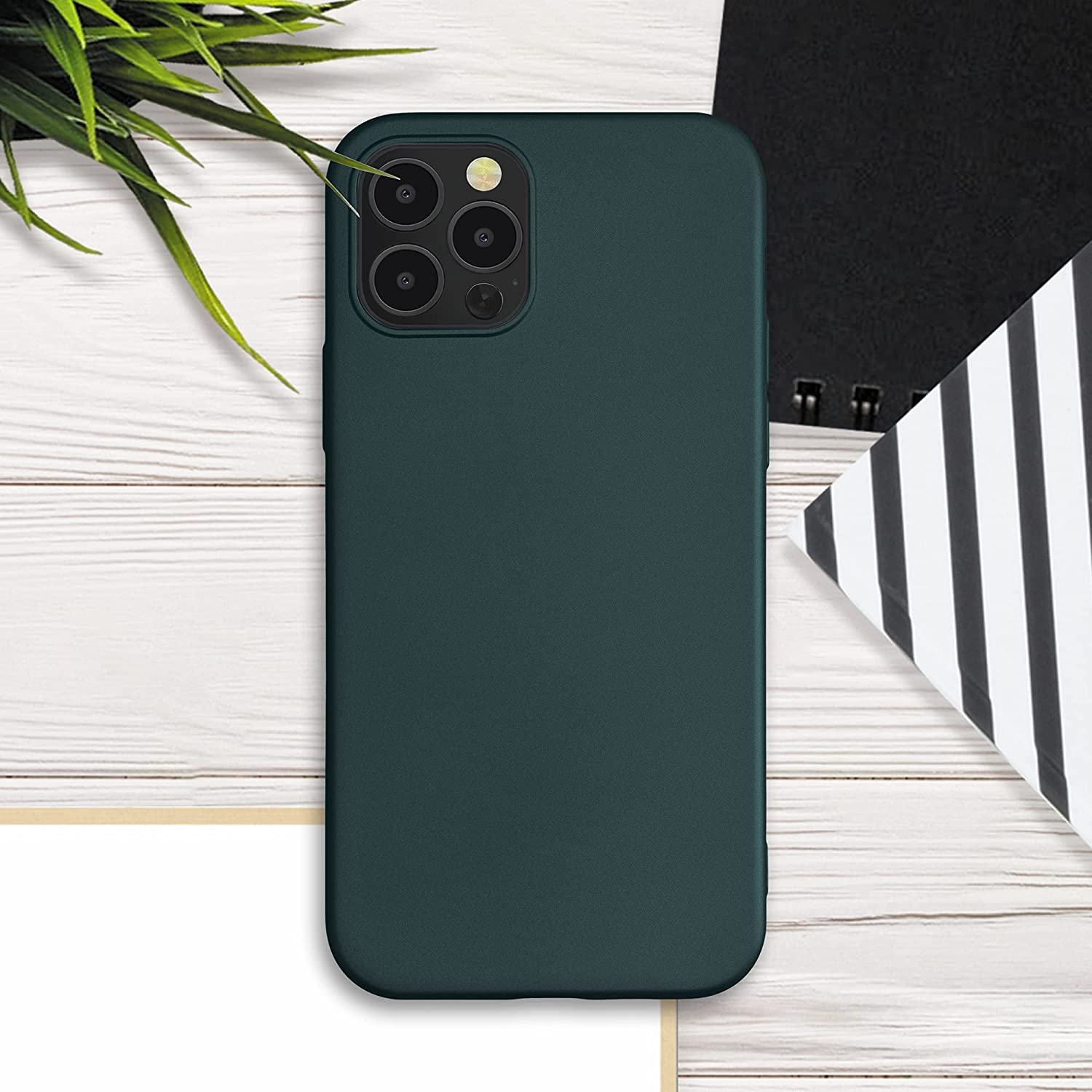 KW iPhone 12 / iPhone 12 Pro Θήκη Σιλικόνης TPU - Metallic Teal - 56114.14