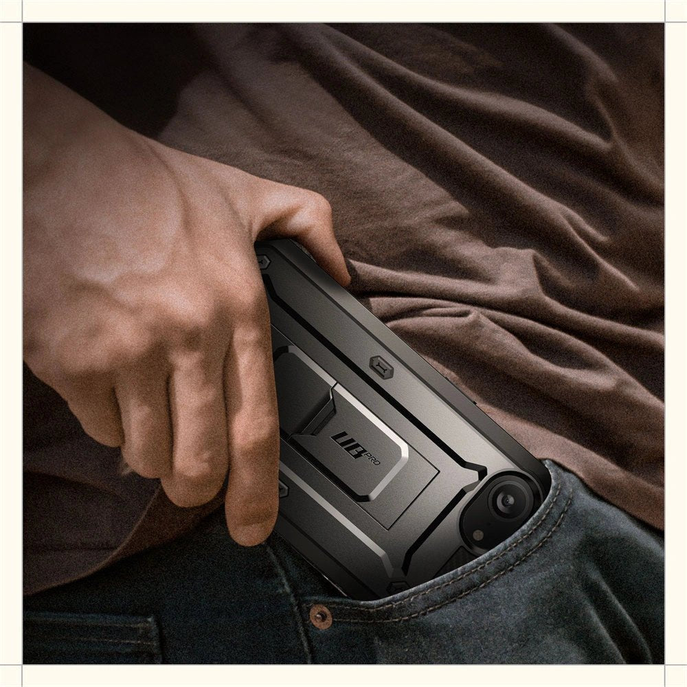 Supcase iPhone 16e Unicorn Beetle Pro Σκληρή Θήκη με Προστασία Οθόνης και Stand - Black