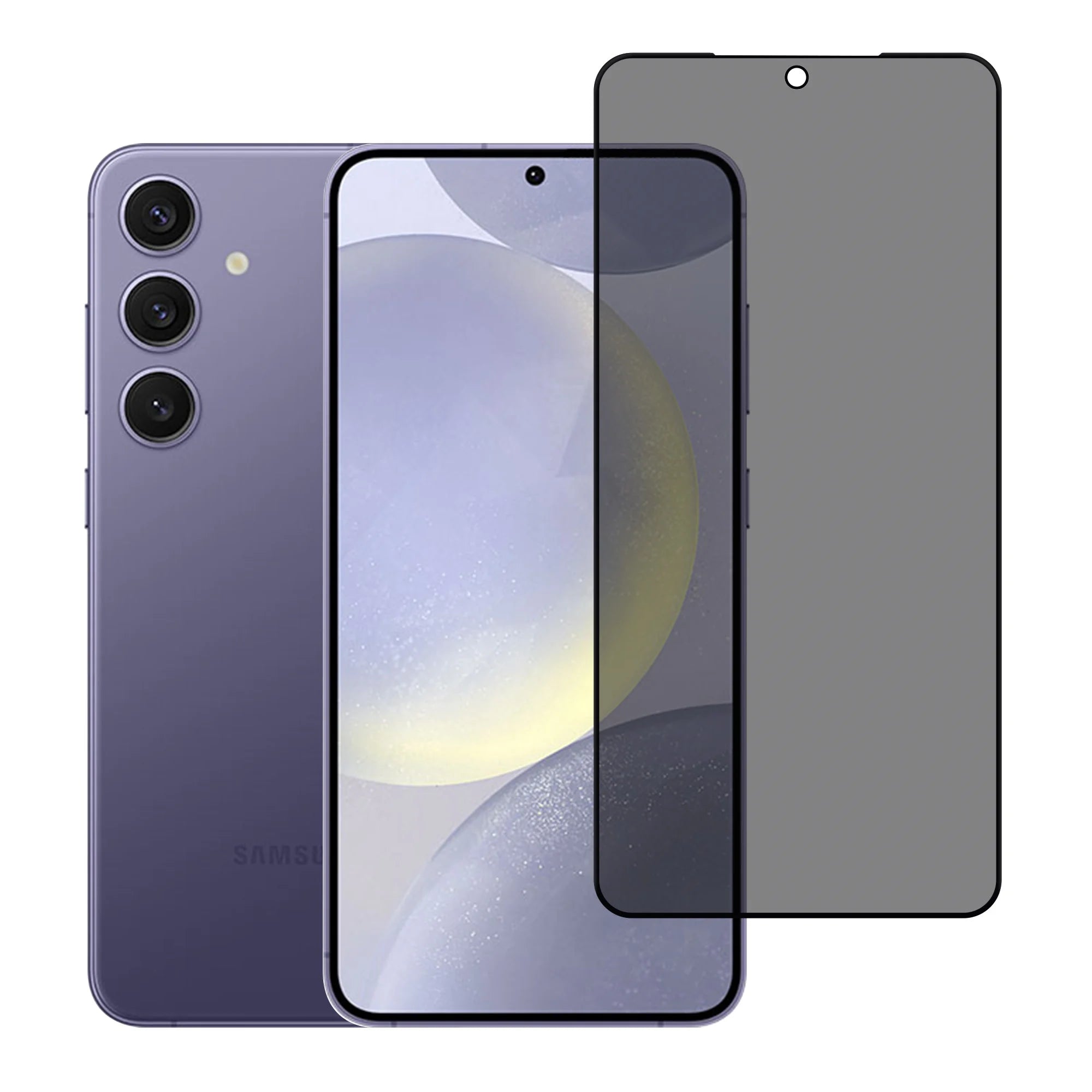 Tuniq Samsung Galaxy S24 Plus - Privacy Προστασία Οθόνης - Full Screen Αντιχαρακτικό Γυαλί Tempered Glass - Μαύρο