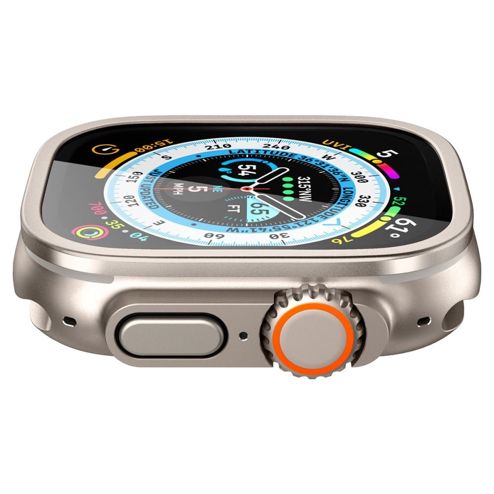 Spigen Προστασία Οθόνης Apple Watch Ultra (1/2/3) - 49mm - Glas.TR Slim Pro Αντιχαρακτικό Γυαλί Οθόνης - Titanium