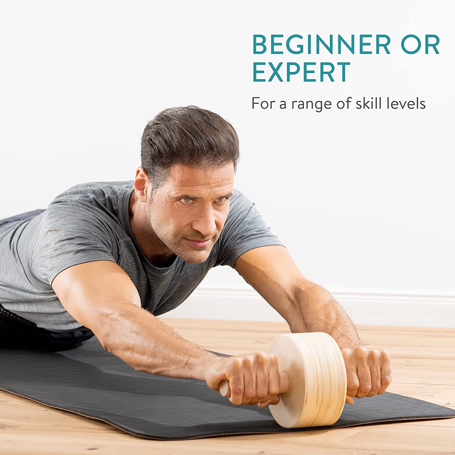 Navaris Roller για Εκγύμναση των Κοιλιακών Μυών από Ξύλο - 57261.01