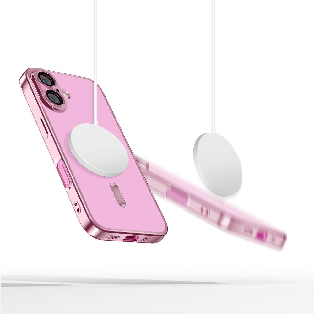 Tech - Protect iPhone 16 MagFlex Θήκη Σιλικόνης TPU με MagSafe - Διάφανη / Shiny Rose