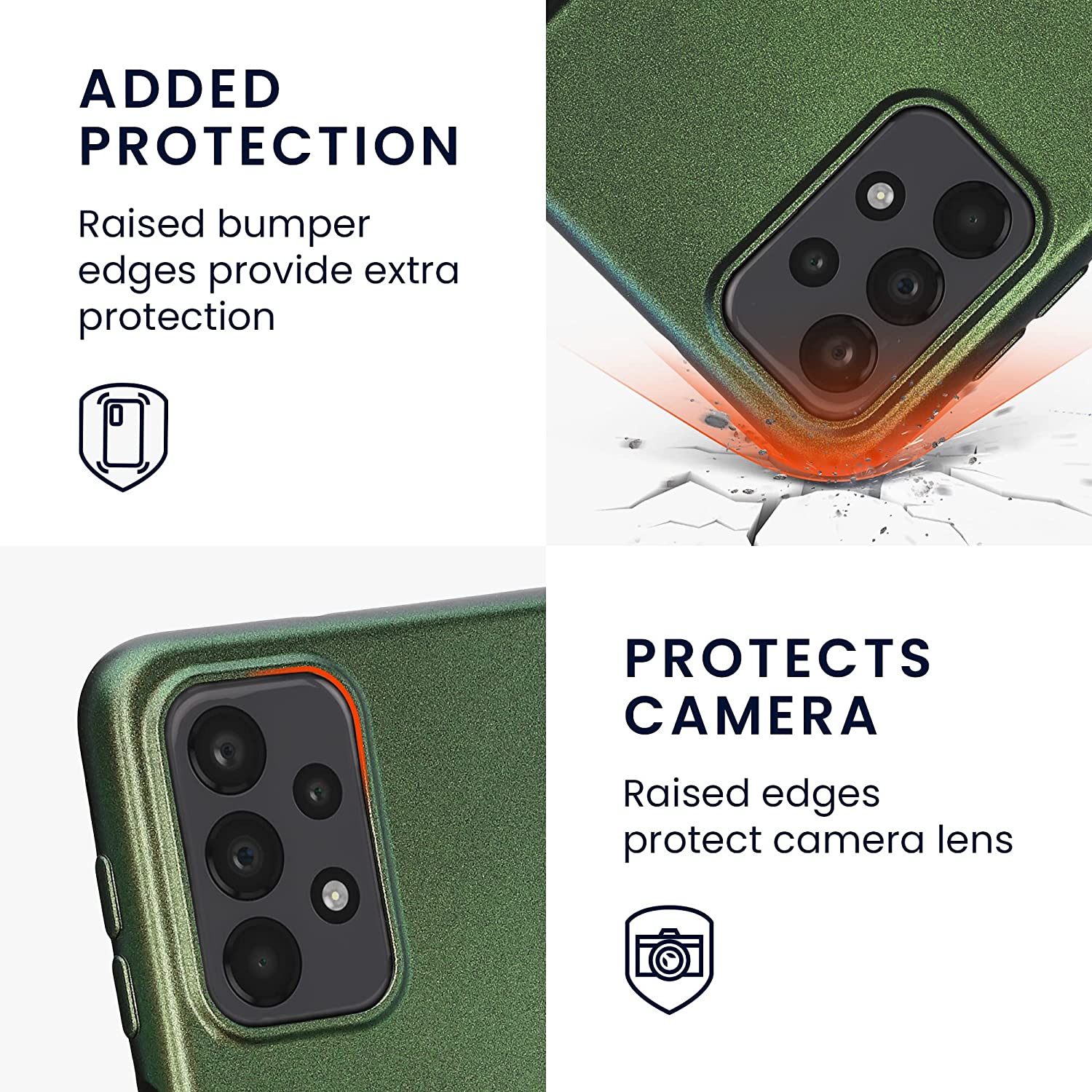 KW Samsung Galaxy A23 5G Θήκη Σιλικόνης TPU - Metallic Forest Green - 58020.233