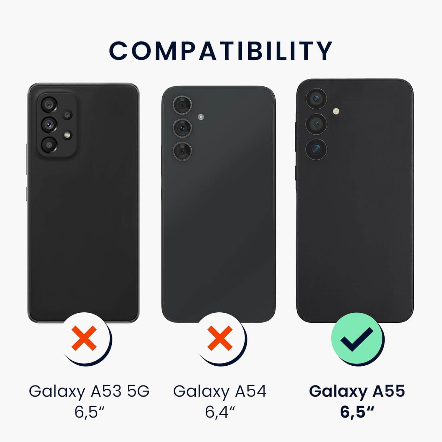 KW Samsung Galaxy A55 5G Θήκη Σιλικόνης TPU με Λουράκι - Black