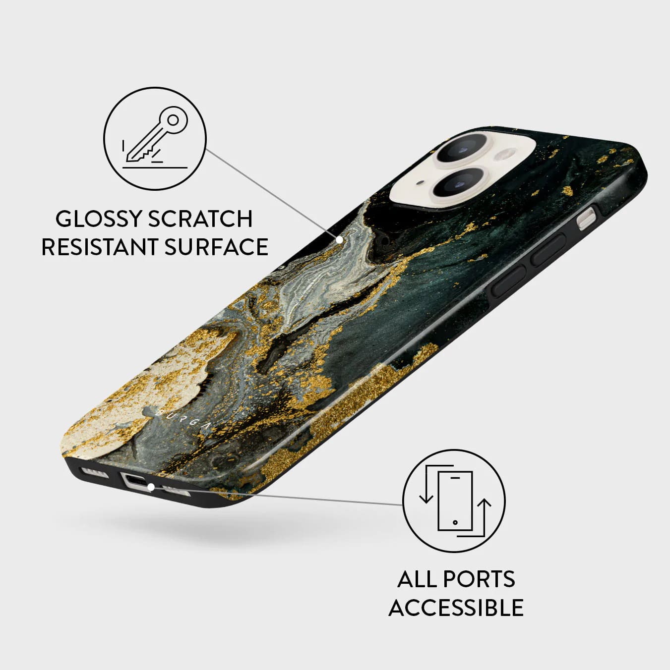 Burga iPhone 14 Fashion Tough Σκληρή Θήκη - Northern Lights