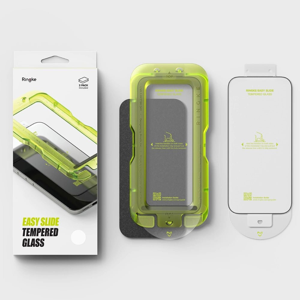 Ringke iPhone 17 Pro - Easy Slide - Case Friendly Αντιχαρακτικό Γυαλί Οθόνης - 2 Τεμάχια - Black