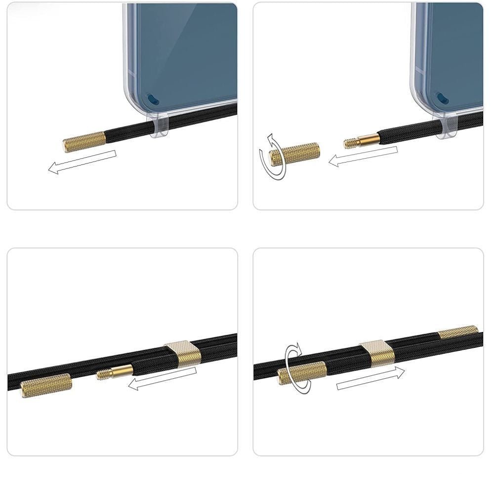 Tech - Protect iPhone 15 Pro Flexair Chain MagSafe Σκληρή Θήκη με Πλαίσιο Σιλικόνης και 2 Λουράκια - Διάφανη - Black / Beige