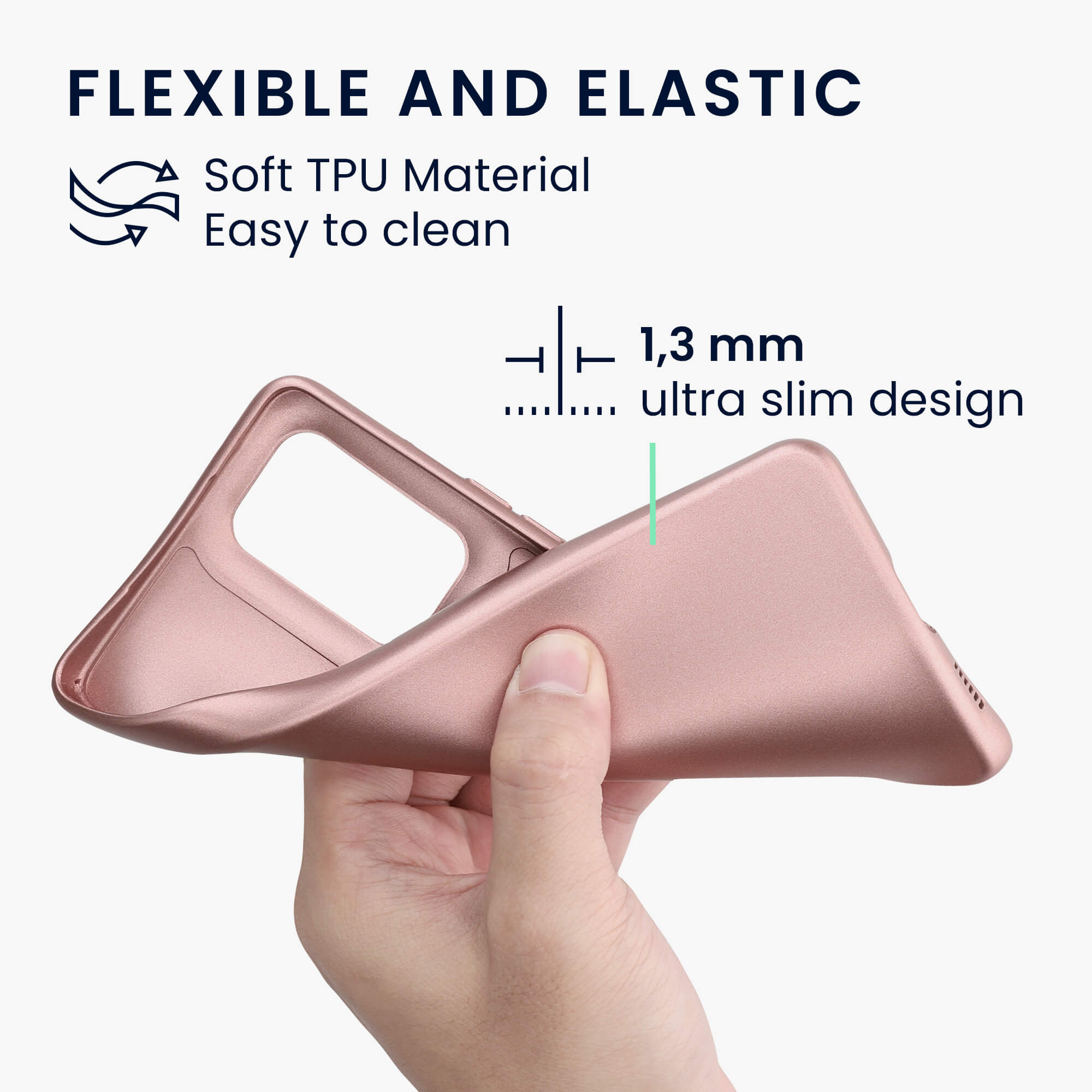 KW Samsung Galaxy A53 5G Θήκη Σιλικόνης TPU - Metallic Rose Gold - 58019.31