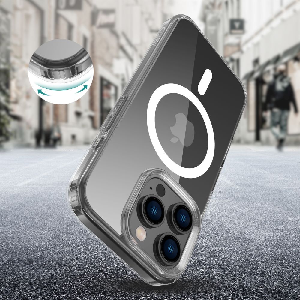 Tech - Protect iPhone 16 Pro Flexair Hybrid MagSafe Σκληρή Θήκη με Πλαίσιο Σιλικόνης και MagSafe - Διάφανη