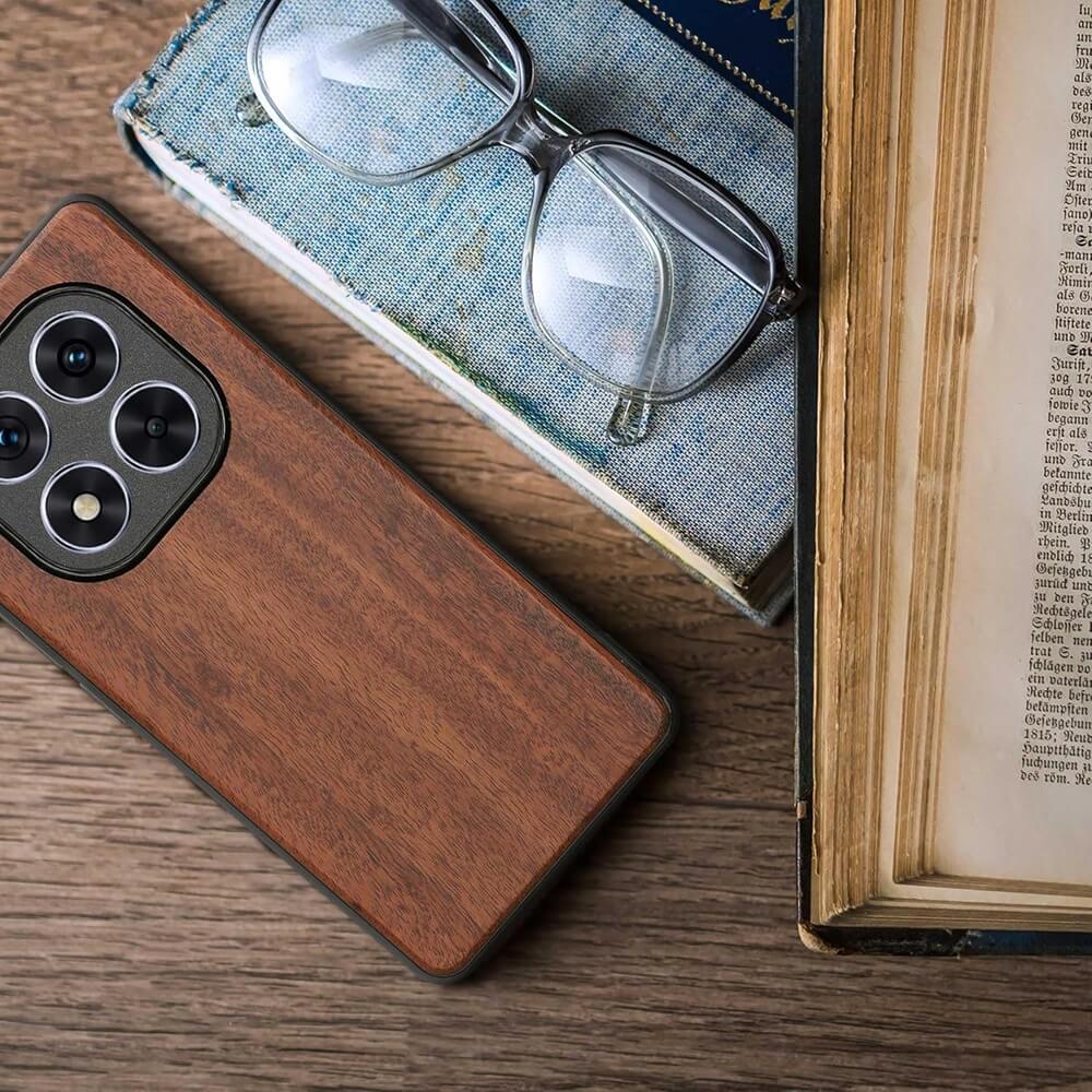 KW Xiaomi Redmi Note 14 Pro 5G / Poco X7 Θήκη από Φυσικό Ξύλο - Vintage Brown