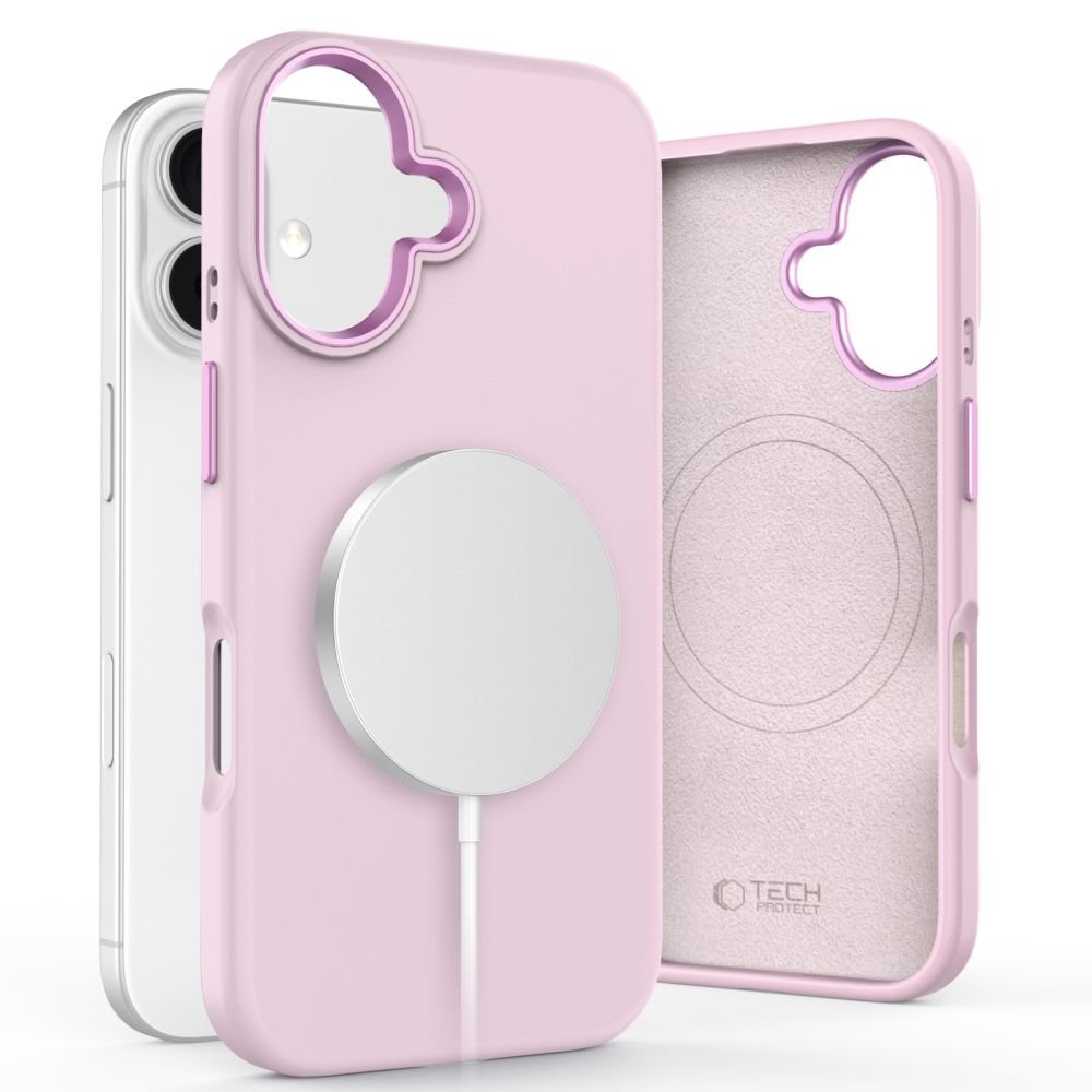 Tech - Protect iPhone 16 Silicone Pure Θήκη Σιλικόνης TPU με MagSafe - Pink Pearl