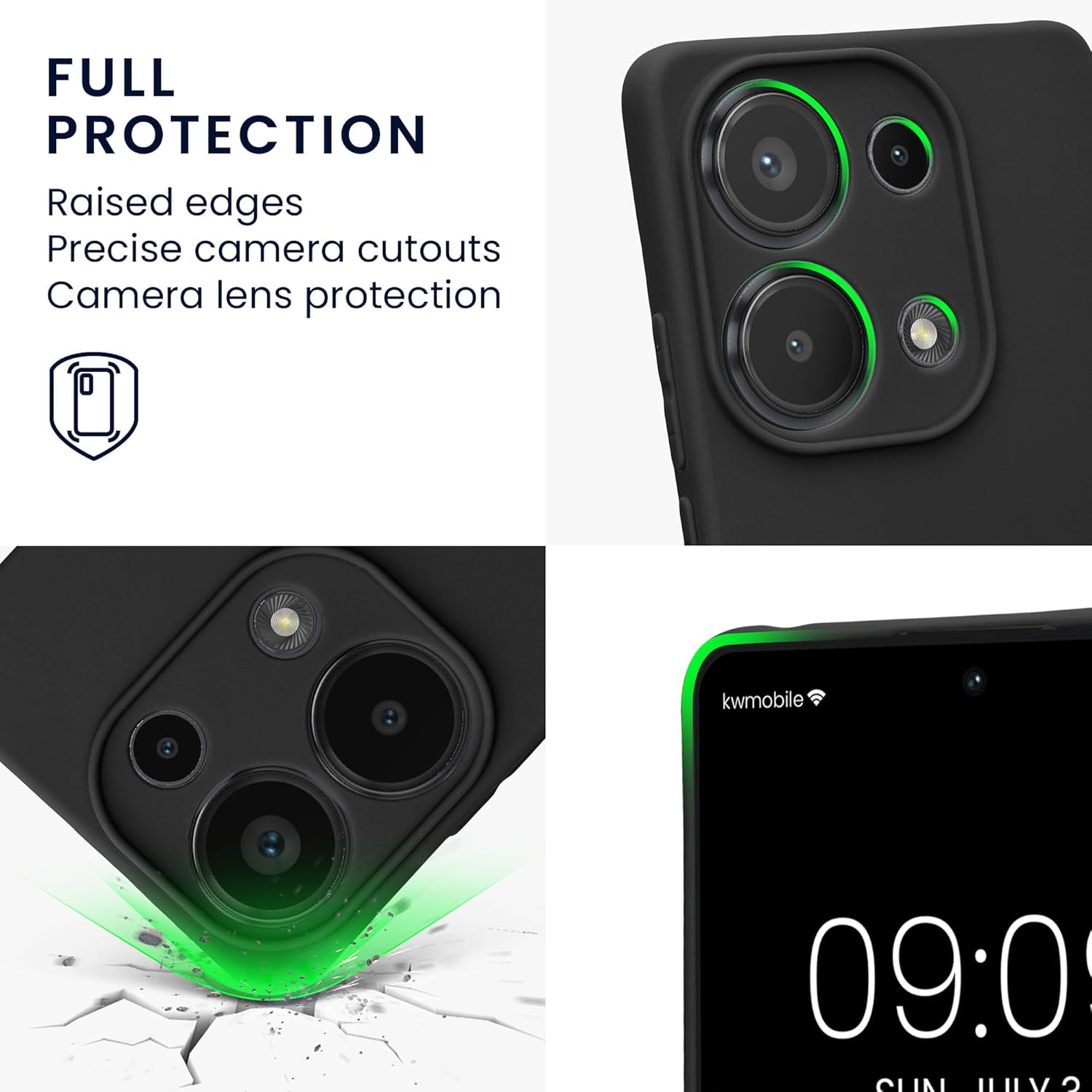 KW Xiaomi Redmi Note 13 Pro 4G Θήκη Σιλικόνης TPU - Matte Black