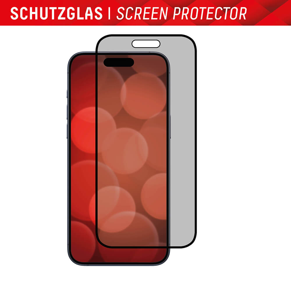 Displex iPhone 16 - Premium Προστασία Οθόνης - Privacy Full Screen Αντιχαρακτικό Γυαλί Tempered Glass - Black