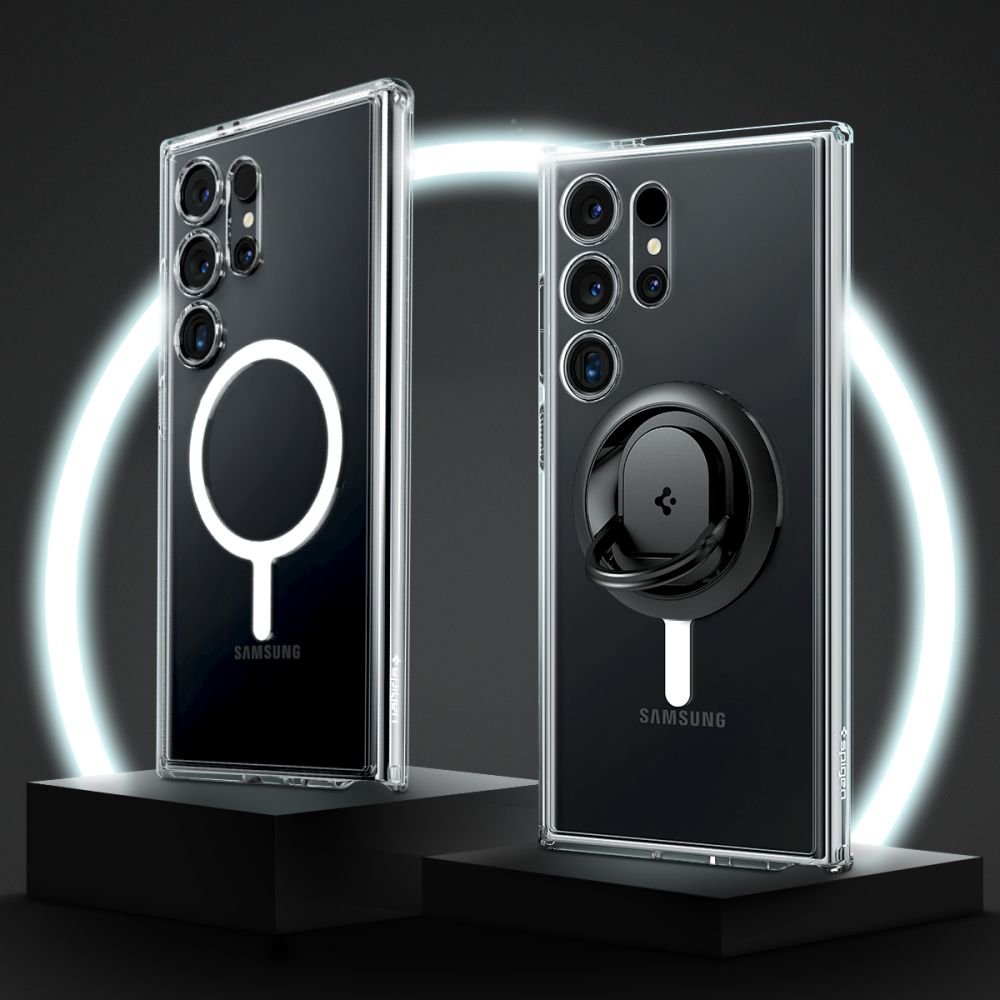 Spigen Samsung Galaxy S24 Ultra - Ultra Hybrid One Tap Ring MagSafe Σκληρή Θήκη με Πλαίσιο Σιλικόνης - White