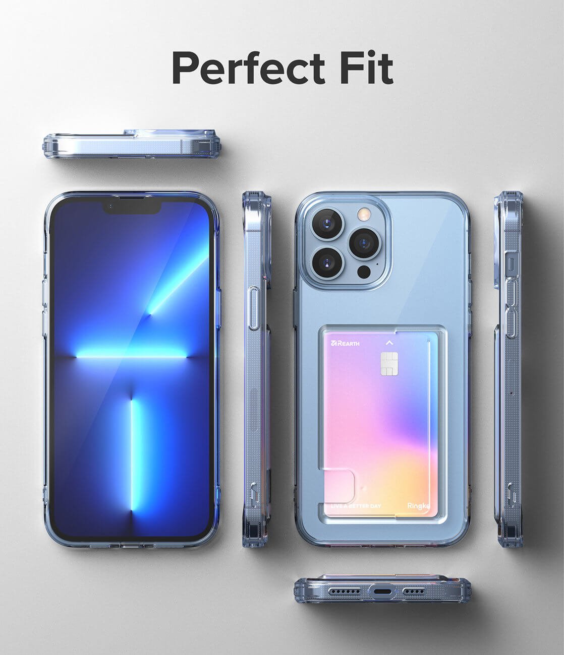 Ringke iPhone 13 Pro Max Fusion Card Σκληρή Θήκη με Πλαίσιο Σιλικόνης - Διάφανη