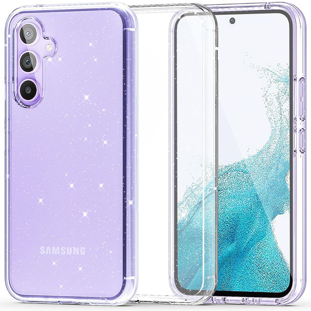 Tech - Protect Samsung Galaxy S23 FE Flexair Hybrid Σκληρή Θήκη με Πλαίσιο Σιλικόνης - Glitter