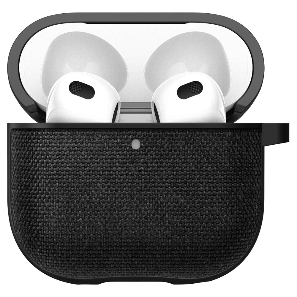 Spigen AirPods 4 Θήκη Urban Fit από Σιλικόνη και Ύφασμα - Black