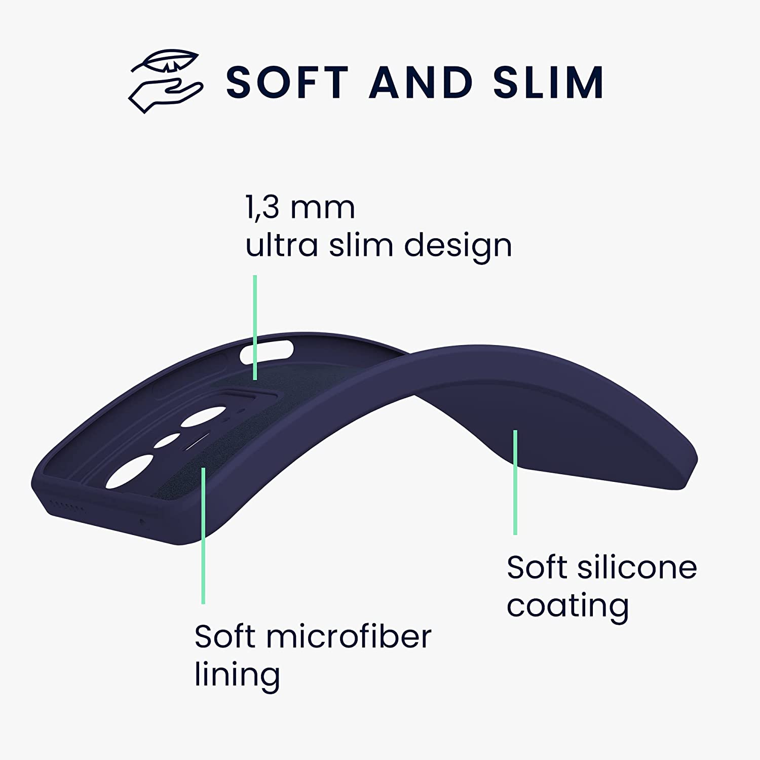 KW Xiaomi 11T / 11T Pro Θήκη Σιλικόνης Rubberized TPU - Deep Ocean - 56573.182