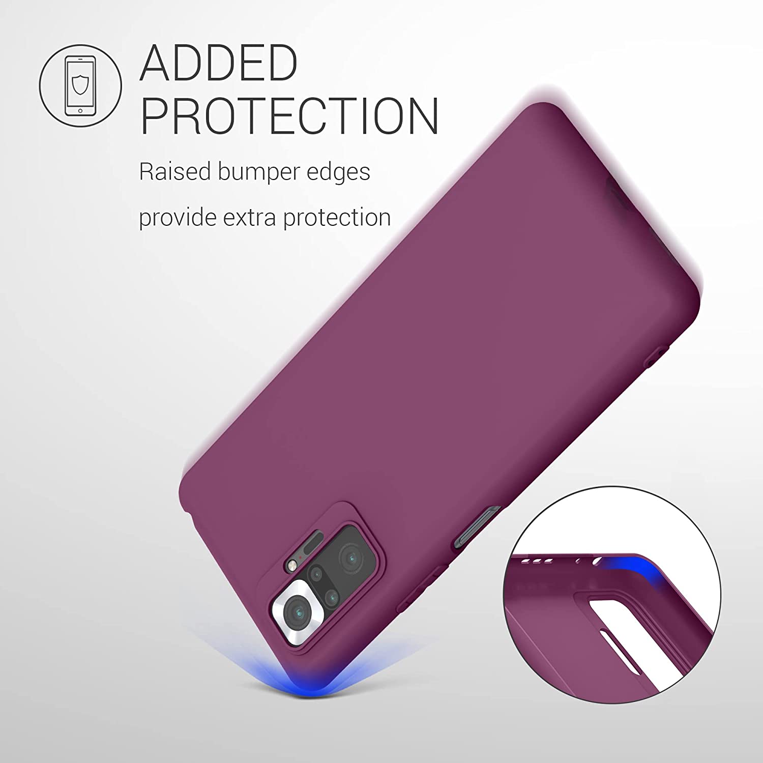 KW Xiaomi Redmi Note 10 Pro Θήκη Σιλικόνης TPU - Magenta Purple - 54551.197