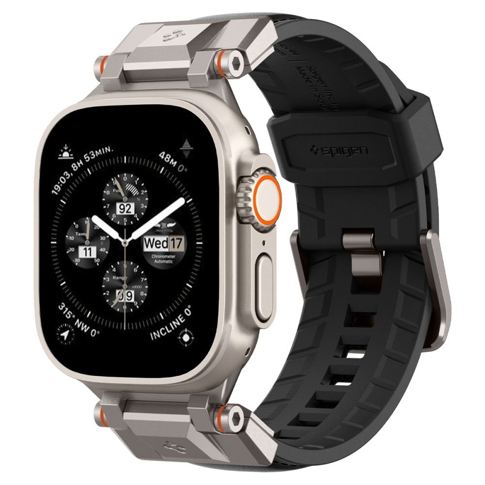 Spigen Λουράκι Apple Watch 4/5/6/7/8/9/10/11 - SE (1/2/3) - ULTRA (1/2/3) - 44/45/46/49mm DuraPro Armor PU - Black
